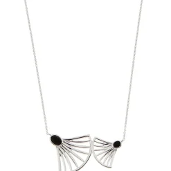 Kosma Paris Collier Arielle Argenté & Onyx Noir | Femme Collier Et Pendentif