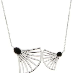 Kosma Paris Collier Arielle Argenté & Onyx Noir | Femme Collier Et Pendentif