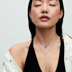 Pandora Collier avec Pendentif Halo Cœur Scintillant | Femme Collier Et Pendentif