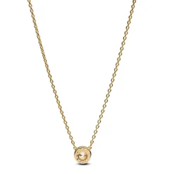 Pandora Collier avec Pendentif Halo Rond Pavé | Femme Collier Et Pendentif