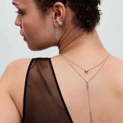 Pandora Collier avec Pendentif Halo Scintillant | Femme Collier Et Pendentif