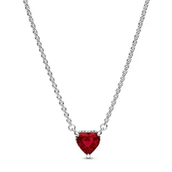 Pandora Collier avec Pendentif - Cœur Halo Scintillant | Femme Collier Et Pendentif