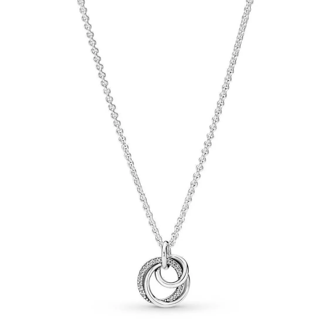 Pandora Collier avec Pendentif Moments - Cercles Ma Famille pour Toujours | Femme Collier Et Pendentif
