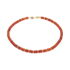 Sloya Collier Blima en pierres Agate rouge | Femme Collier Et Pendentif