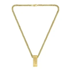 Boss Bijoux Collier Homme en Acier Doré | Homme Colliers Et Pendentifs