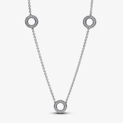 Pandora Collier Cercles Pavés | Femme Collier Et Pendentif