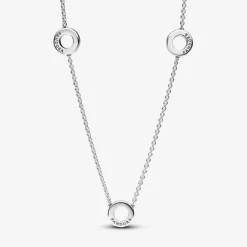 Pandora Collier Cercles Pavés | Femme Collier Et Pendentif