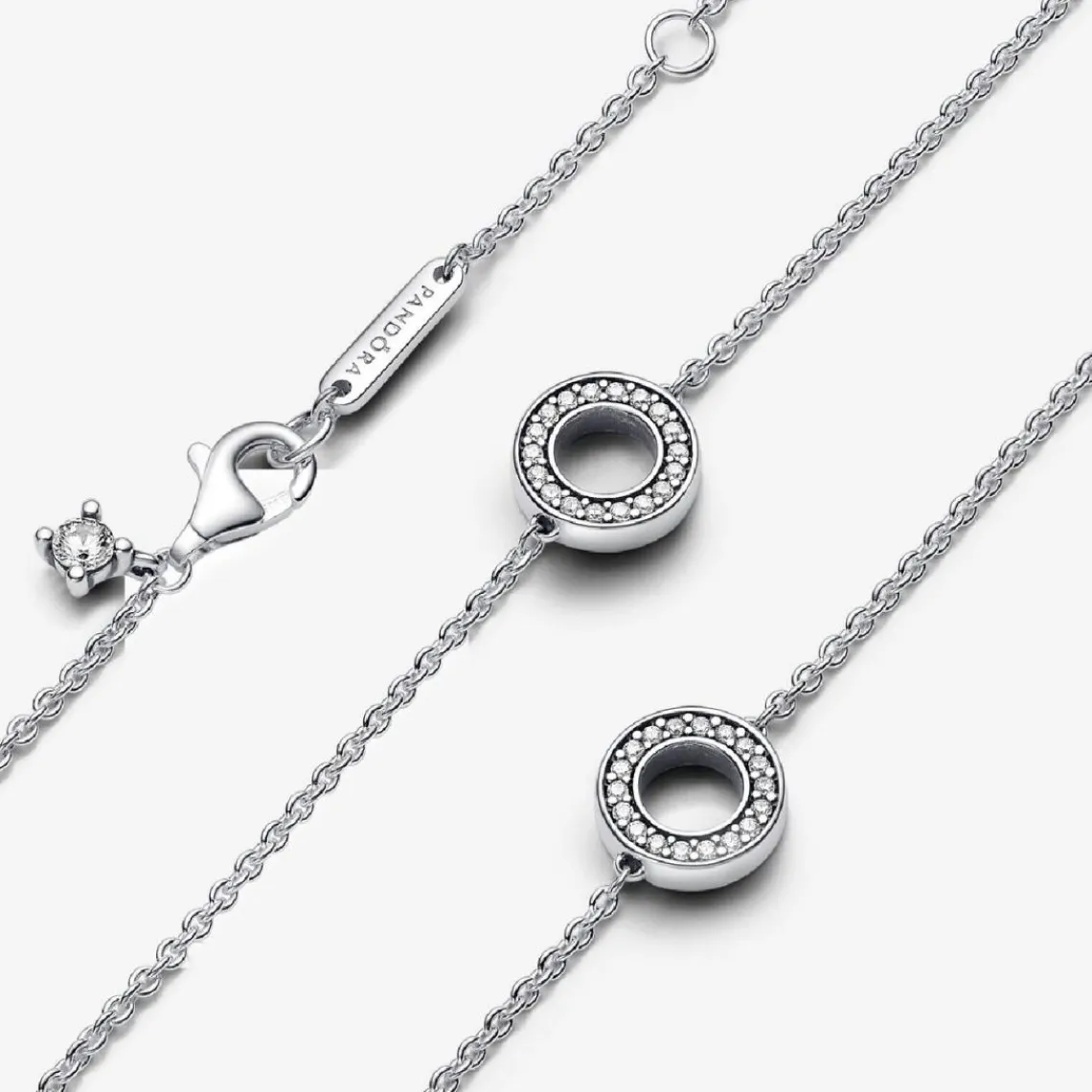Pandora Collier Cercles Pavés | Femme Collier Et Pendentif