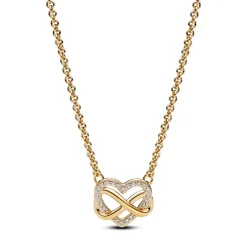 Pandora Collier Cœur de l’Infini Scintillant | Femme Collier Et Pendentif