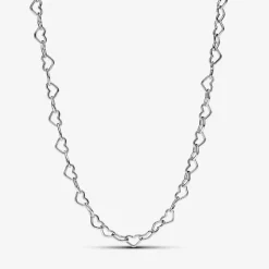 Pandora Collier Cœurs Imbriqués Argent | Femme Collier Et Pendentif