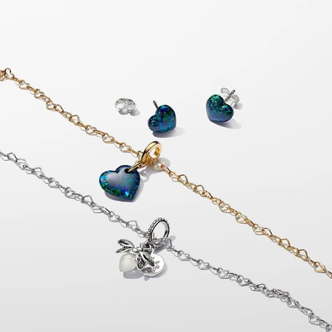 Pandora Collier Cœurs Imbriqués Doré | Femme Collier Et Pendentif