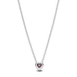 Pandora Collier Cœur Surélevé Rose | Femme Collier Et Pendentif