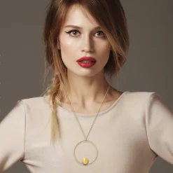 Diva Gioielli Collier Eclisse 17768-002 - Argent Doré | Femme Collier Et Pendentif