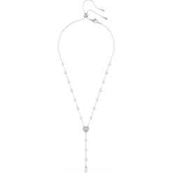 Swarovski Bijoux Collier en Y Ariana Grande x Swarovski, Tailles variées, Cœur, Blanc, Métal rhodié | Femme Collier Et Pendentif
