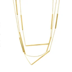 Diva Gioielli Collier et pendentif Ray 20108-006 - Argent Doré | Femme Collier Et Pendentif
