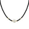 Edforce Collier et pendentif Femme 534-0113-N - Perle noir | Femme Collier Et Pendentif