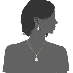 Edforce Collier et pendentif Femme 302-0100-S - Acier Doré | Femme Collier Et Pendentif