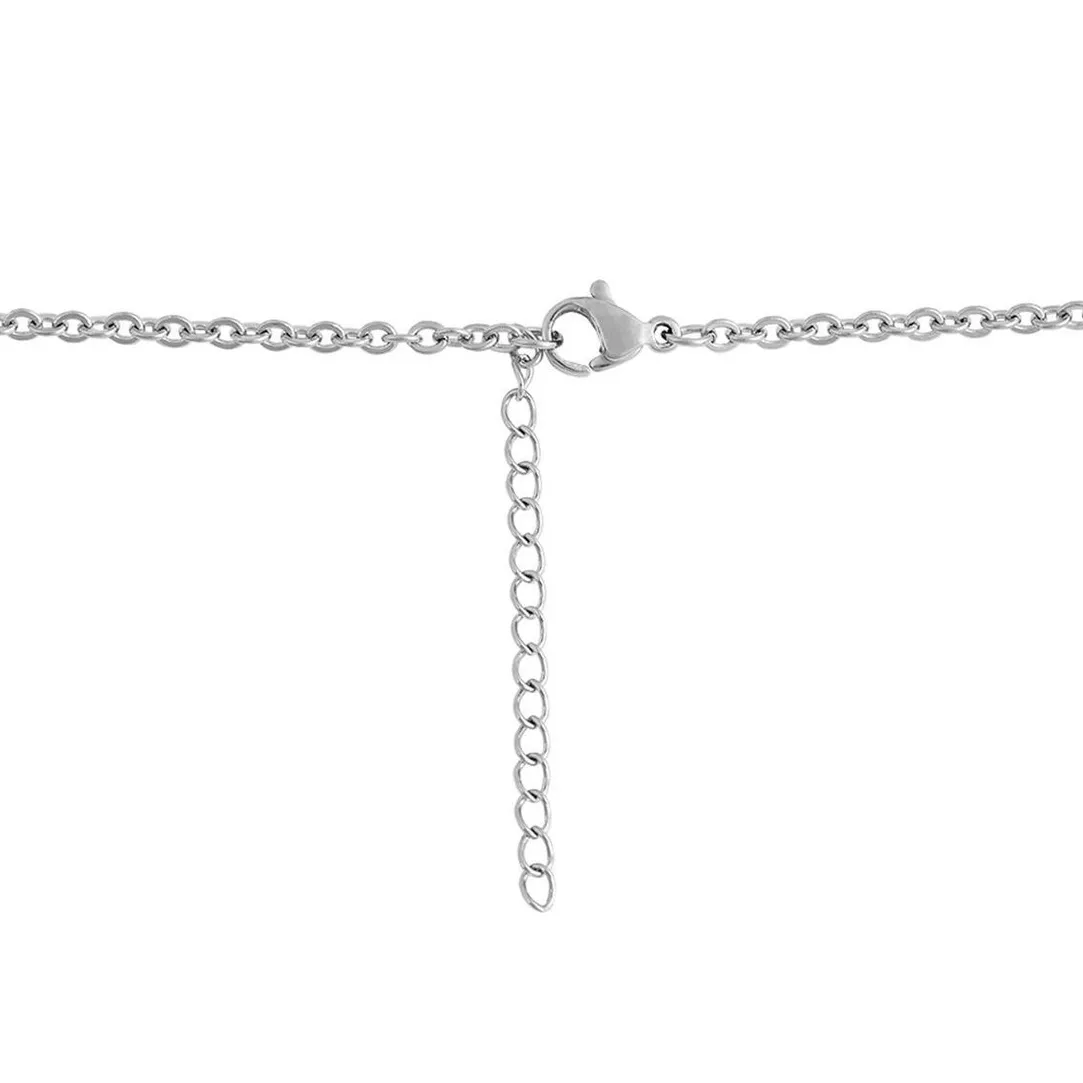Edforce Collier et pendentif Femme 90-0395-S - Acier Argenté | Femme Collier Et Pendentif