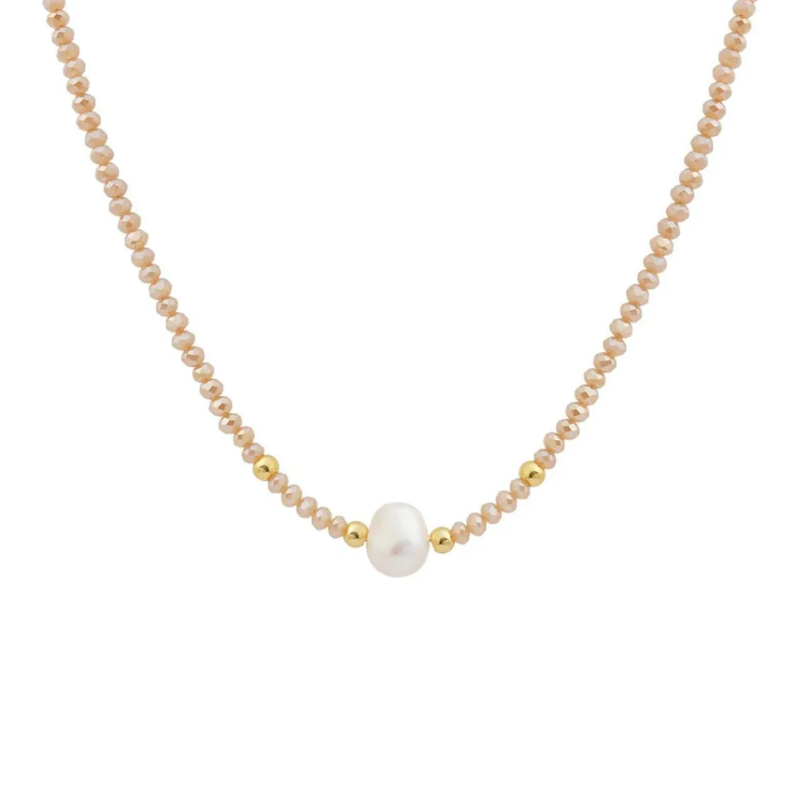Edforce Collier et pendentif Femme 534-0116-N - Perle Doré | Femme Collier Et Pendentif