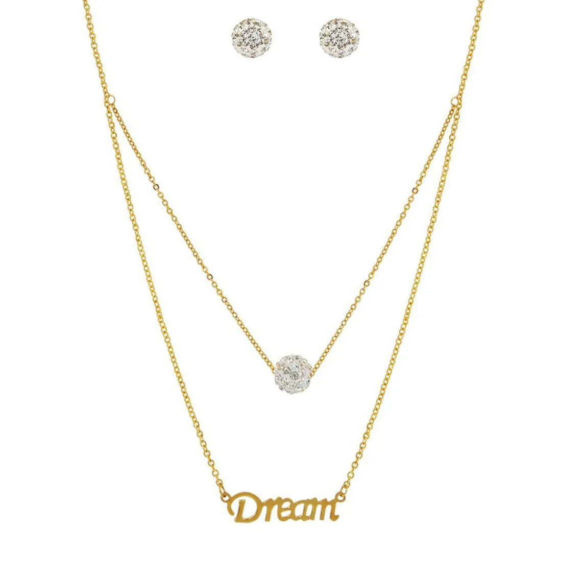 Edforce Collier et pendentif Femme 165-0151-S - Acier Doré | Femme Collier Et Pendentif