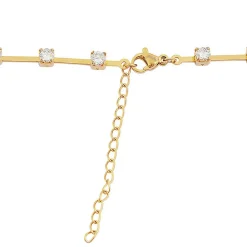 Edforce Collier et pendentif Femme 300-0127-S - Acier Doré | Femme Collier Et Pendentif