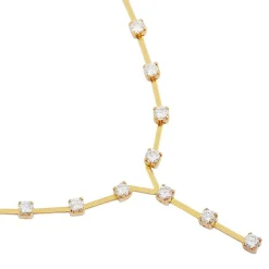 Edforce Collier et pendentif Femme 300-0127-S - Acier Doré | Femme Collier Et Pendentif