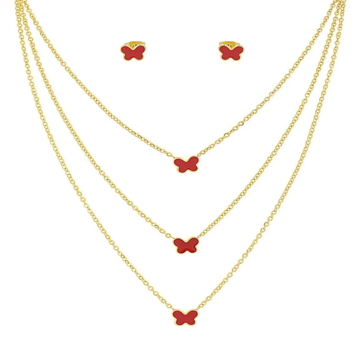 Edforce Collier et pendentif Femme 226-0046-S - Acier Doré | Femme Collier Et Pendentif