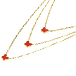Edforce Collier et pendentif Femme 226-0046-S - Acier Doré | Femme Collier Et Pendentif
