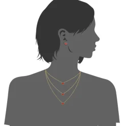Edforce Collier et pendentif Femme 226-0046-S - Acier Doré | Femme Collier Et Pendentif