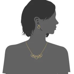 Edforce Collier et pendentif Femme 376-0011-S - Acier Doré | Femme Collier Et Pendentif
