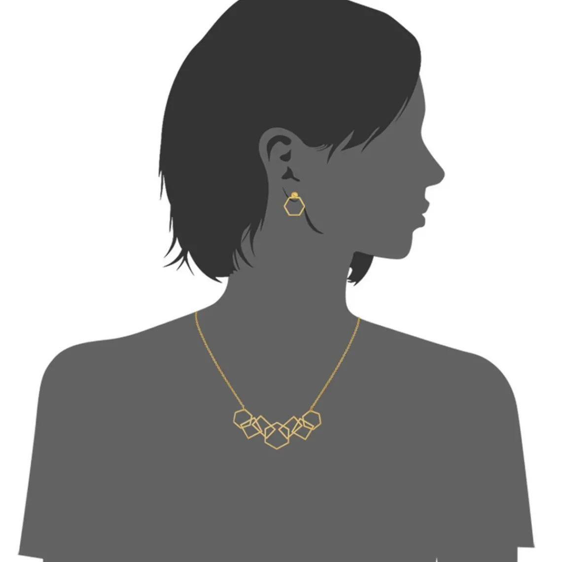 Edforce Collier et pendentif Femme 376-0011-S - Acier Doré | Femme Collier Et Pendentif