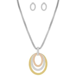 Edforce Collier et pendentif Femme 93-0855-S - Acier Argenté | Femme Collier Et Pendentif