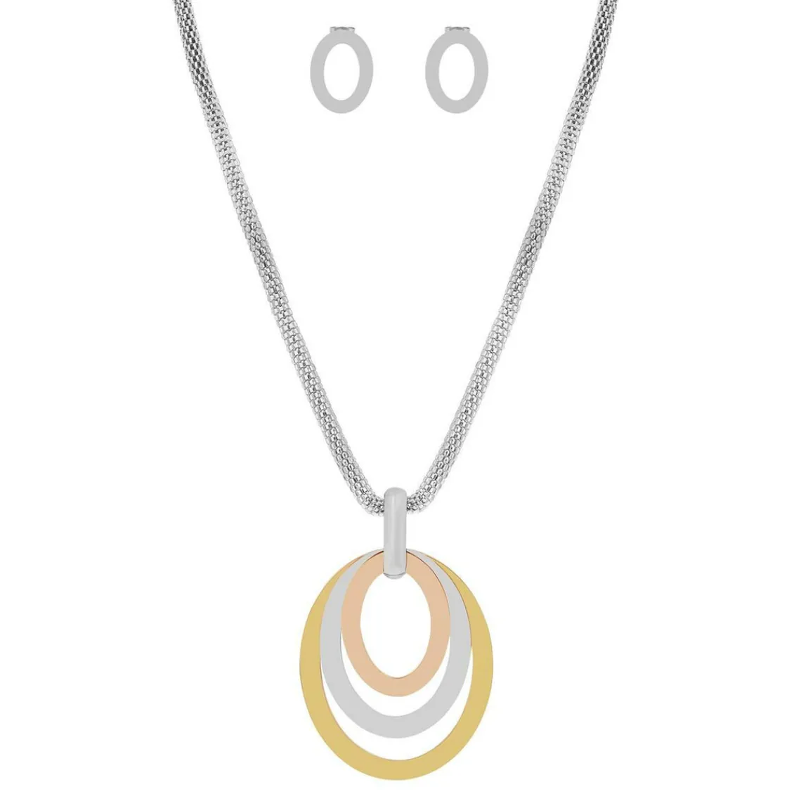 Edforce Collier et pendentif Femme 93-0855-S - Acier Argenté | Femme Collier Et Pendentif