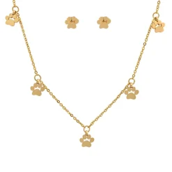Edforce Collier et pendentif Femme 41-0301-S - Acier Doré | Femme Collier Et Pendentif