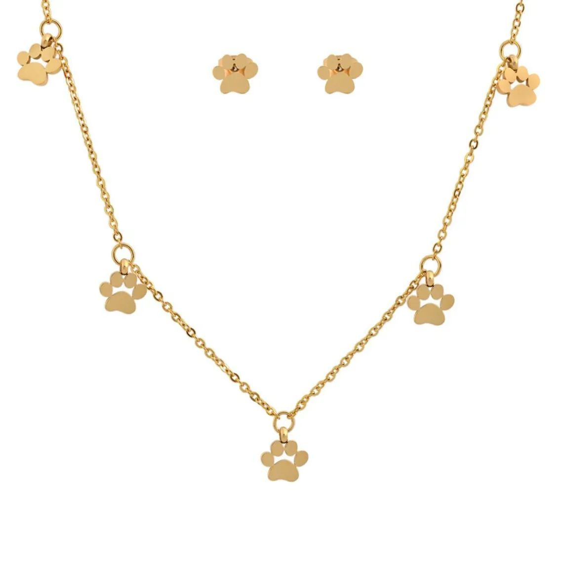 Edforce Collier et pendentif Femme 41-0301-S - Acier Doré | Femme Collier Et Pendentif
