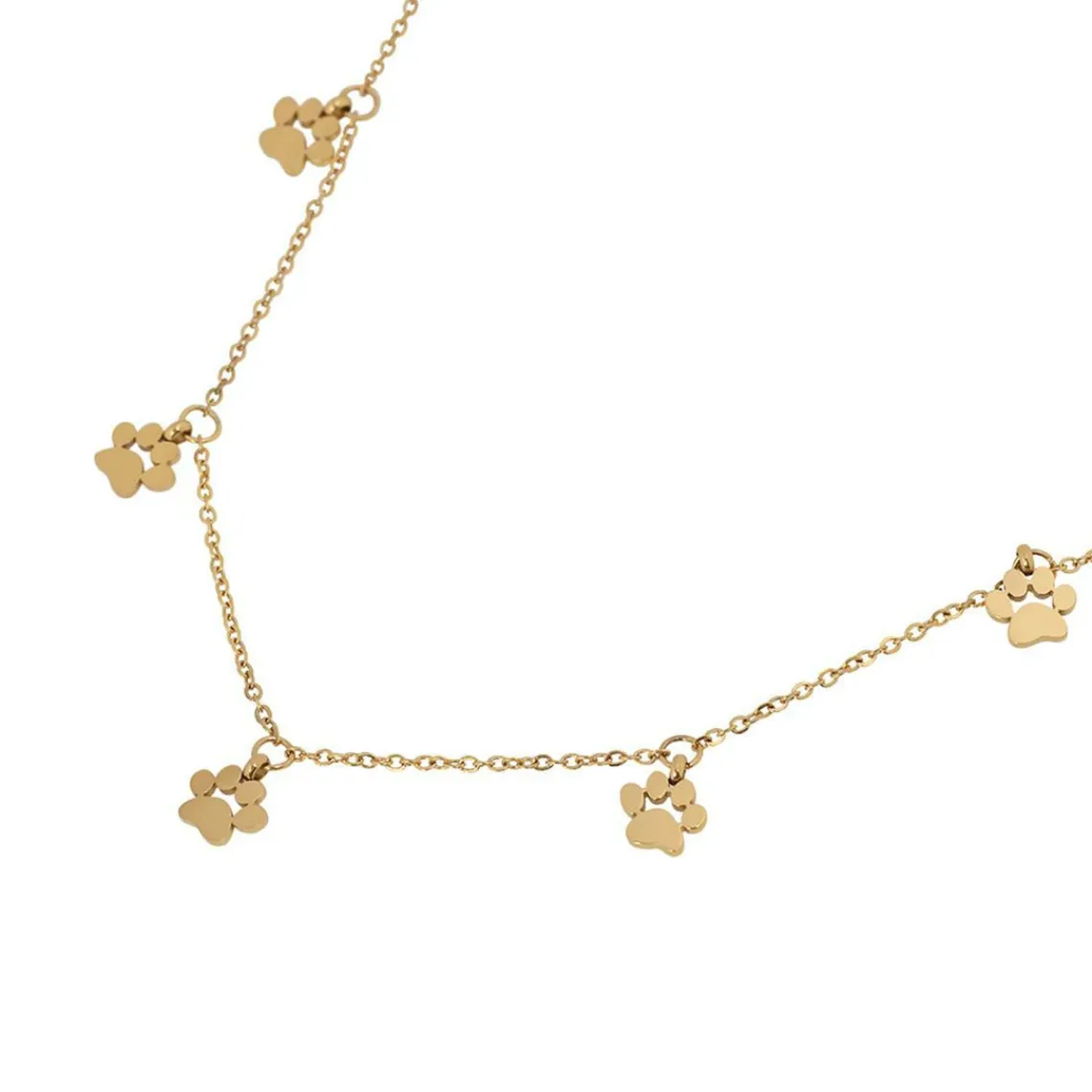 Edforce Collier et pendentif Femme 41-0301-S - Acier Doré | Femme Collier Et Pendentif