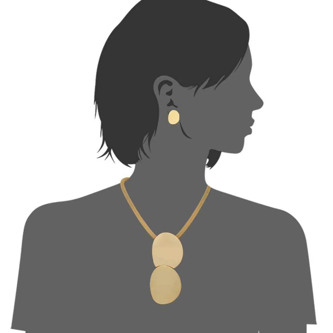 Edforce Collier et pendentif Femme 00-0279-S - Acier Doré | Femme Collier Et Pendentif