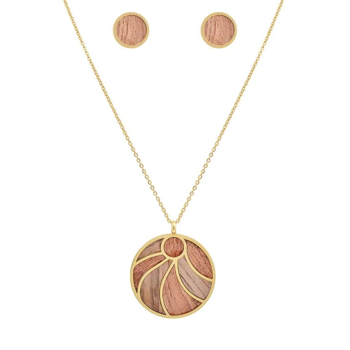 Edforce Collier et pendentif Femme 93-0917-S - Acier Doré | Femme Collier Et Pendentif