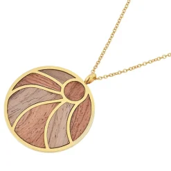 Edforce Collier et pendentif Femme 93-0917-S - Acier Doré | Femme Collier Et Pendentif