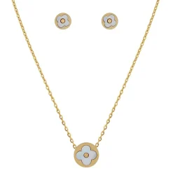 Edforce Collier et pendentif Femme 274-0035-S - Acier Doré | Femme Collier Et Pendentif