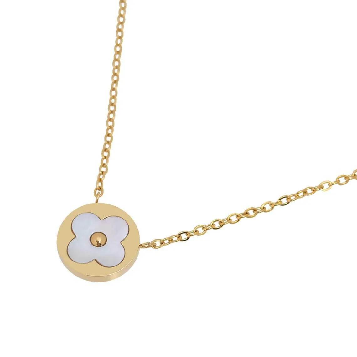 Edforce Collier et pendentif Femme 274-0035-S - Acier Doré | Femme Collier Et Pendentif