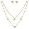 Edforce Collier et pendentif Femme 337-0311-S - Acier Doré | Femme Collier Et Pendentif