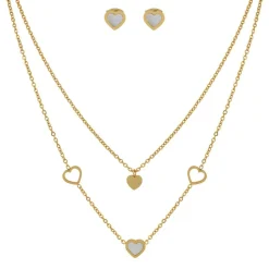 Edforce Collier et pendentif Femme 337-0311-S - Acier Doré | Femme Collier Et Pendentif