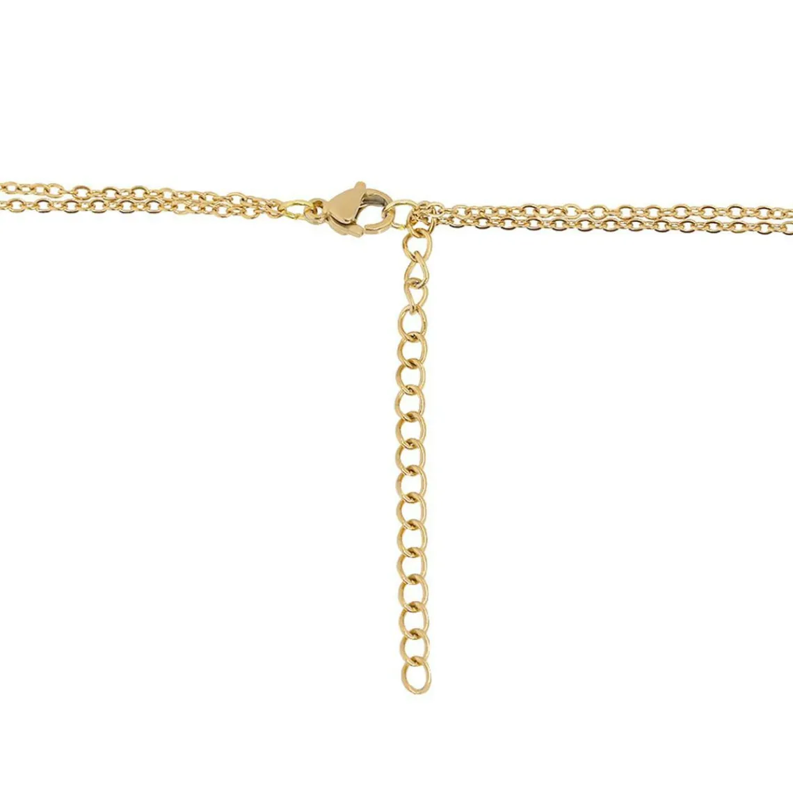 Edforce Collier et pendentif Femme 337-0311-S - Acier Doré | Femme Collier Et Pendentif