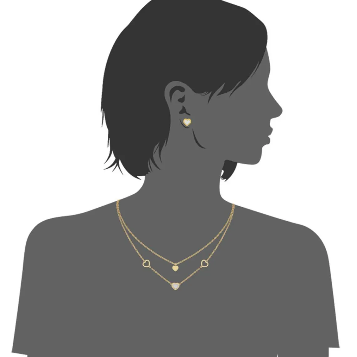 Edforce Collier et pendentif Femme 337-0311-S - Acier Doré | Femme Collier Et Pendentif