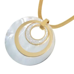 Edforce Collier et pendentif Femme 93-0840-S - Acier Doré | Femme Collier Et Pendentif