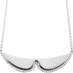 Clio Blue Collier et pendentif Femme Tendance CO1621 - Blanc Argent | Femme Collier Et Pendentif