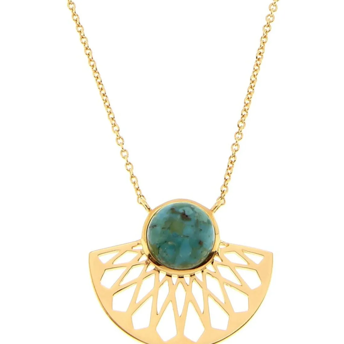 Kosma Paris Collier et pendentif Kosma Mia BNS08175-OCTUBU - Métal Doré Jaune & Turquoise Femme | Femme Collier Et Pendentif