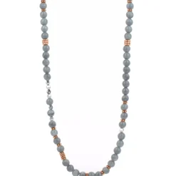 Les Interchangeables Collier et pendentif A59298 - Sautoir Bobo Chic Gris Femme | Femme Collier Et Pendentif