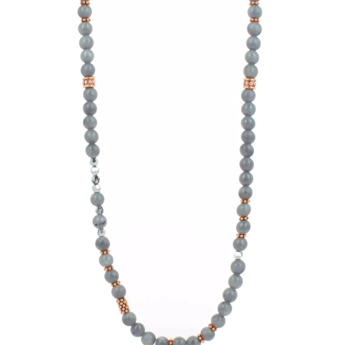 Les Interchangeables Collier et pendentif A59298 - Sautoir Bobo Chic Gris Femme | Femme Collier Et Pendentif